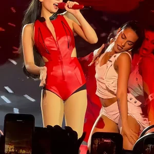 Nibber Music Festivals 2-Piece Set Women Zipper Waistless Leather Skinny Playsuits+Irregular Hem Print Skirts Matching Sexy Suit